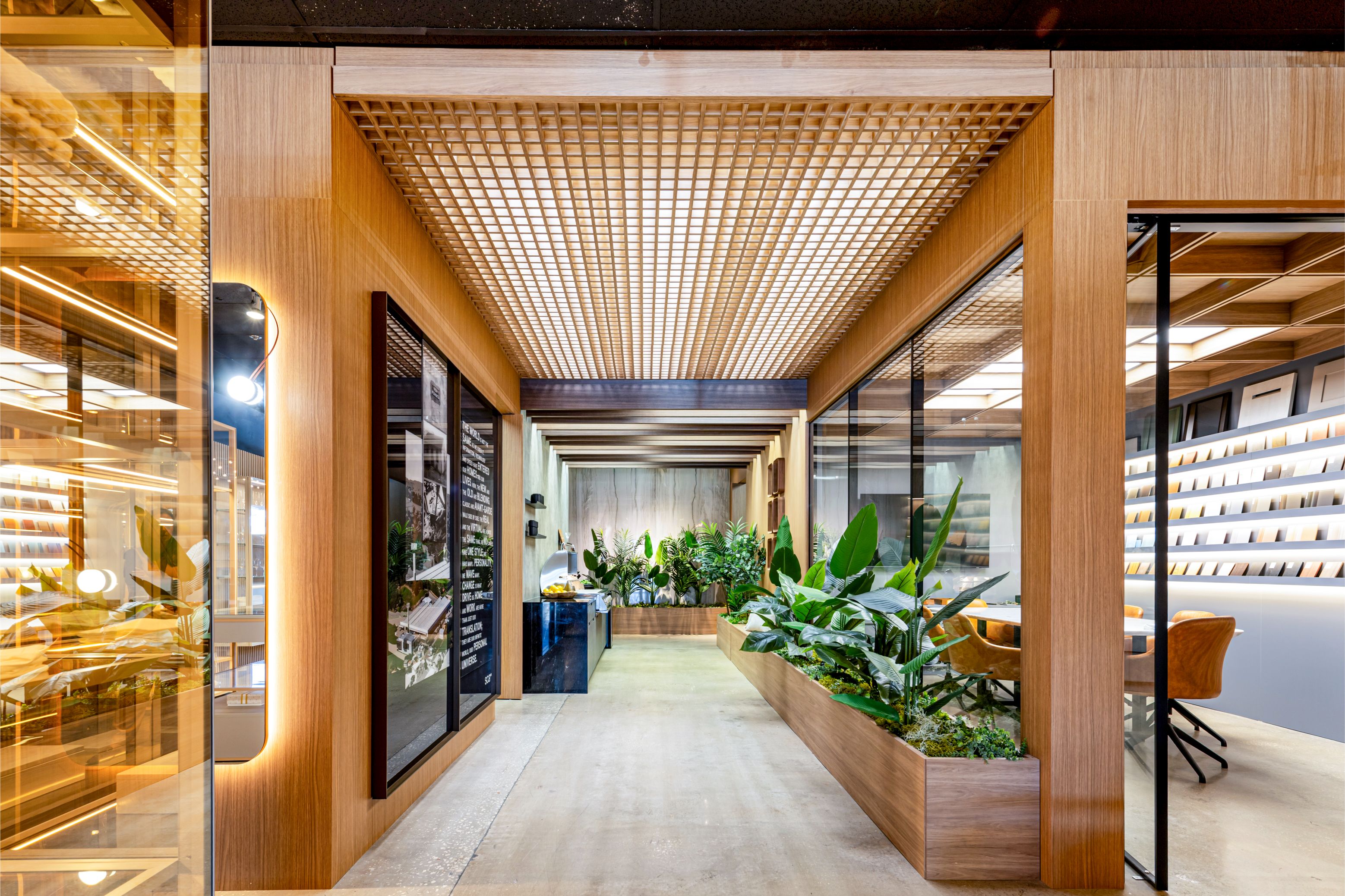 Showroom corridor, WDB Design Center