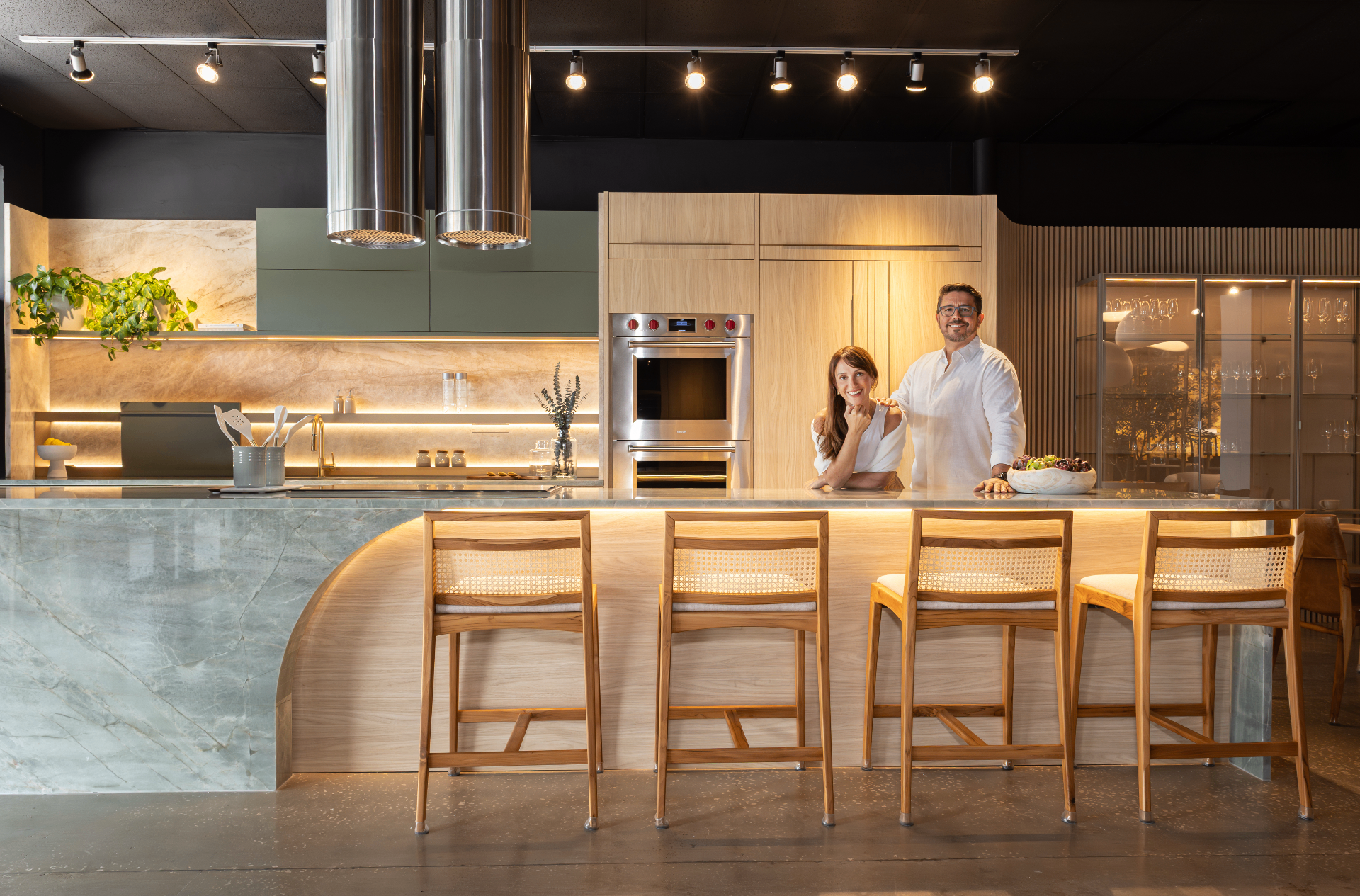 WDB Design Center kitchen showroom with founders