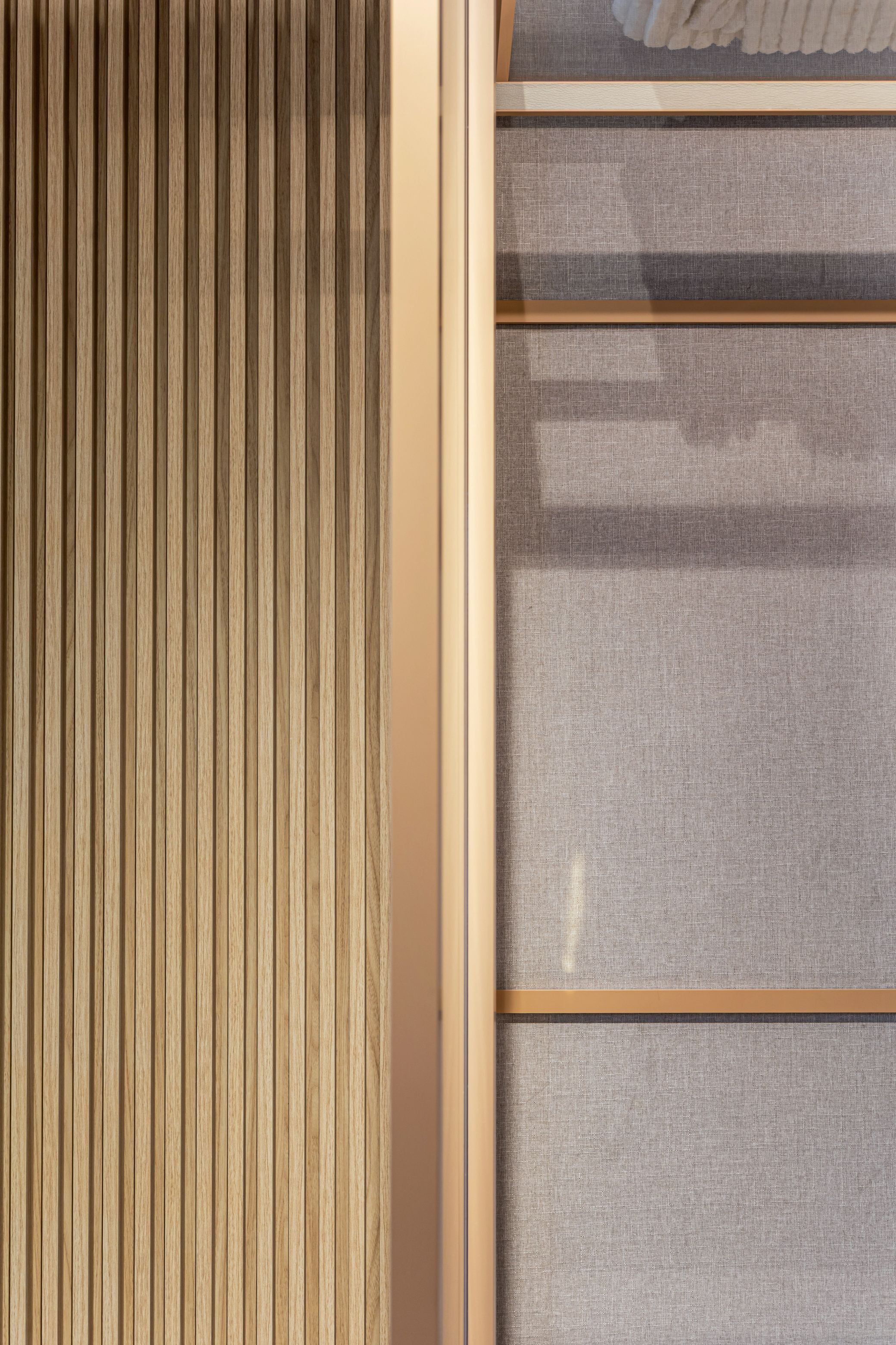Fluted wood + drapery, WDB Design Center